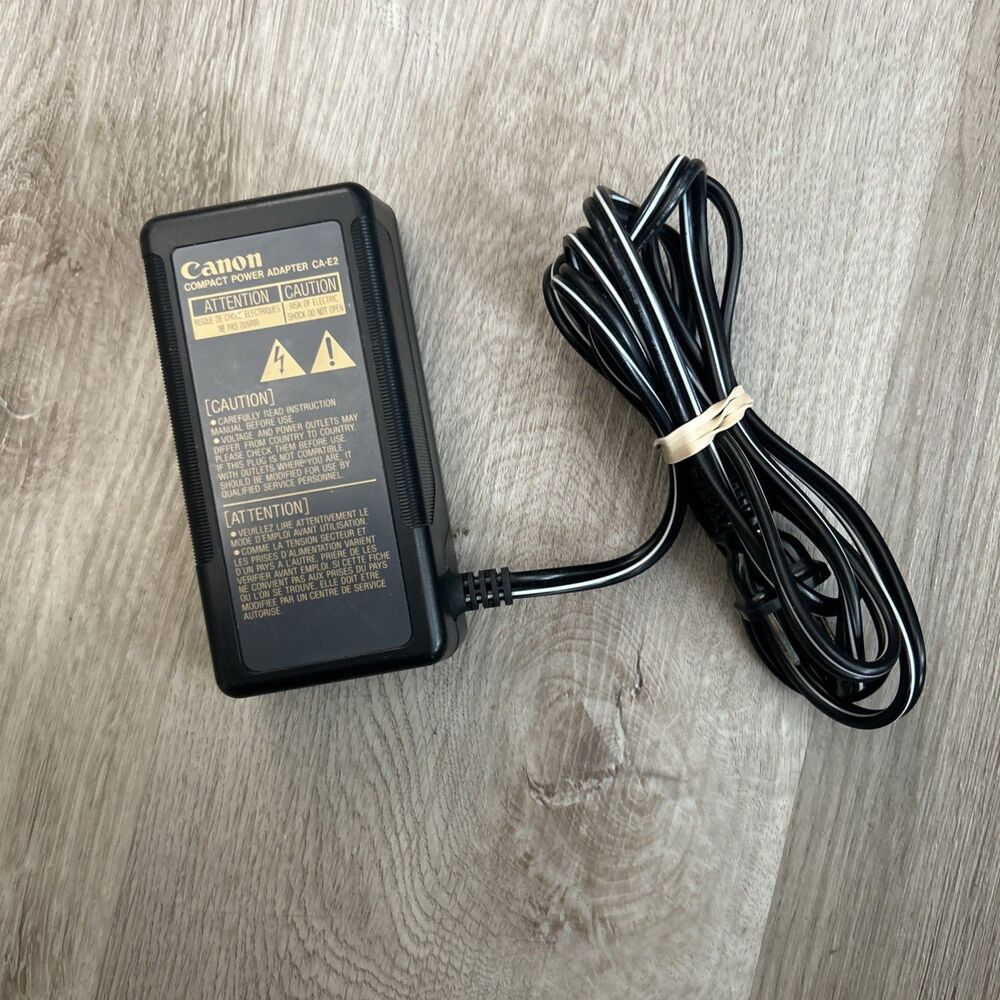 Canon Compact Power Supply Adaptor CA-E2A Camcorder Battery Pack Cable Tested